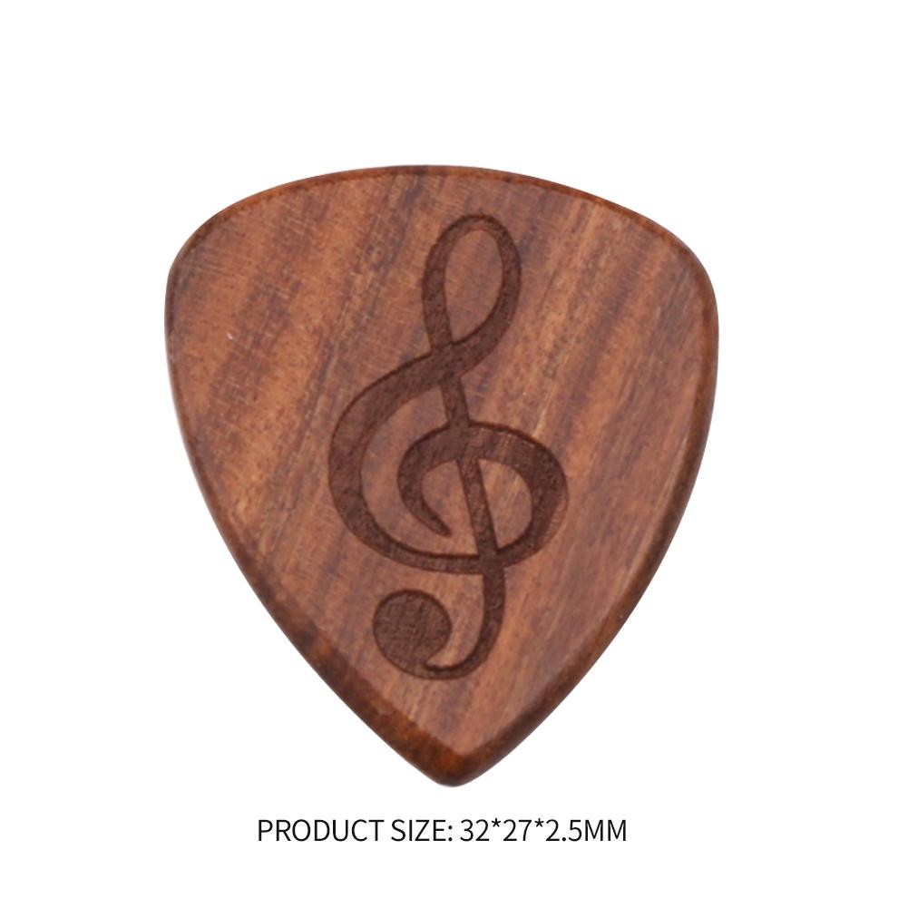 Folk Gitaar Massief Hout Pick Schedel Kokospalm Muzikale Symbool Ukulele Bas Plectrum Muziekinstrument Accessoires
