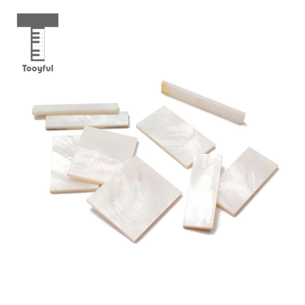 Tooyful DIY Inlays Material White Shell Block for Guitar Fingerboard Fretboard Neck