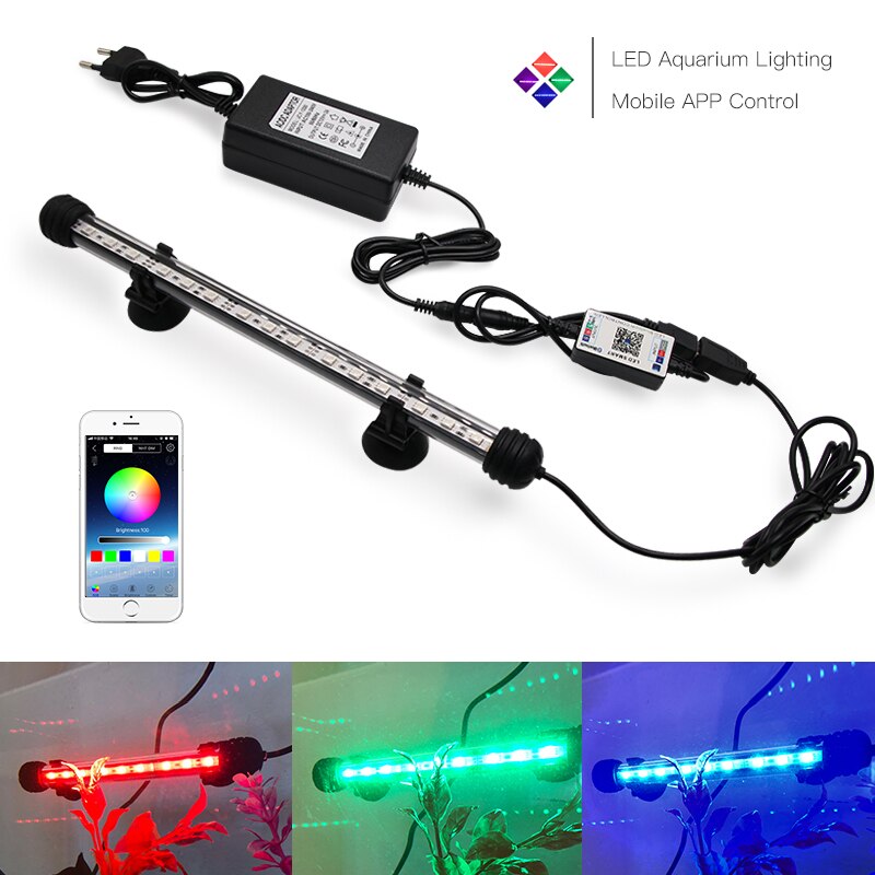 Zhongji RGB LED Licht Für Aquarium Beleuchtung Marine Wasserdichte Hintergrundbeleuchtung in Aquarium LED Beleuchtung Für Aquarium Lampe LED-leuchten