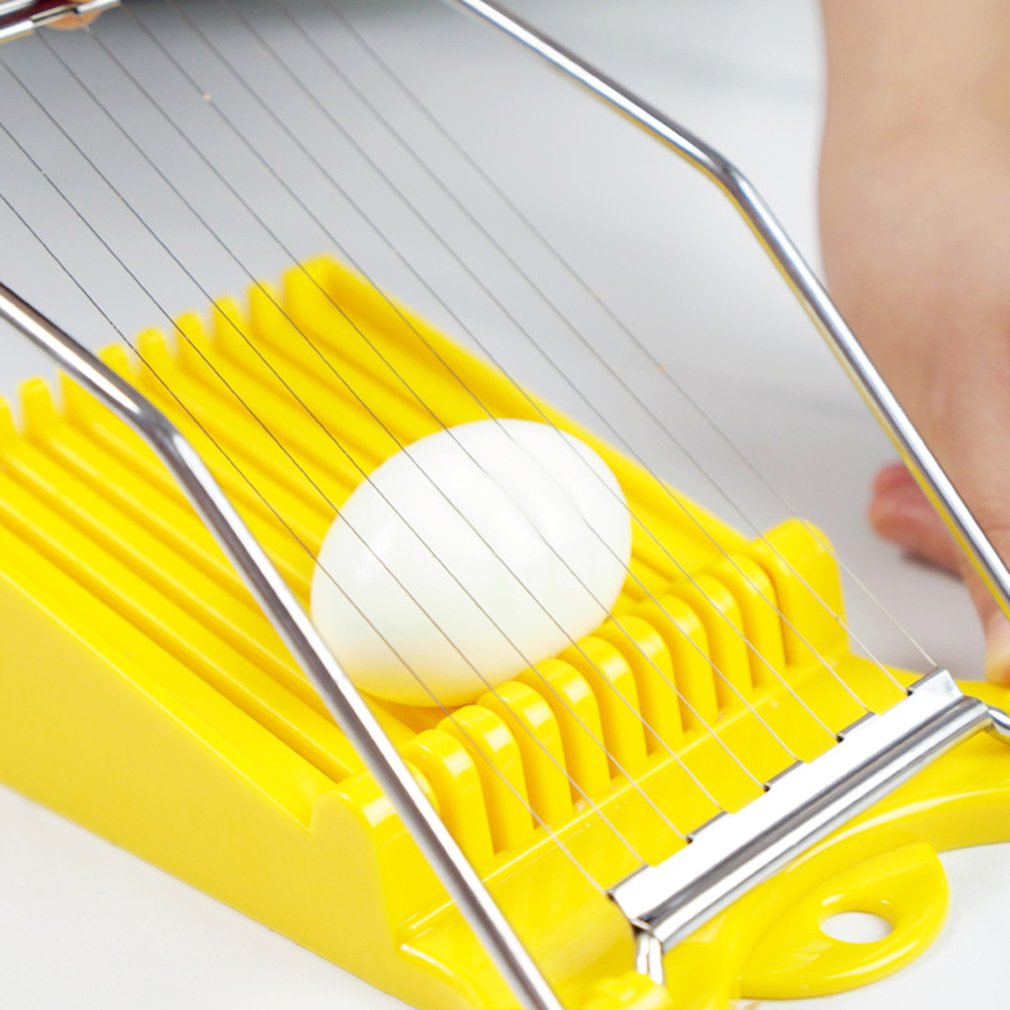 Multifunctionele eiersnijder twee-in-één gekookte eierbewaarapparaat roestvrijstalen snijder huishoudelijke eierscheider