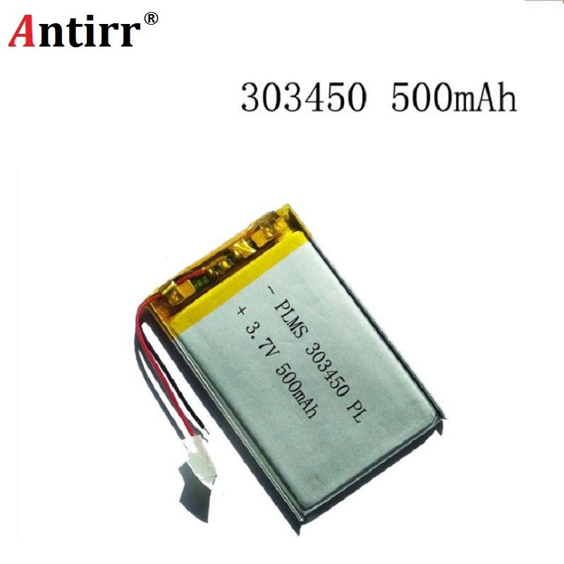 3.7v 500 mah 303450 lithium-polymer li-po genoplad... – Grandado