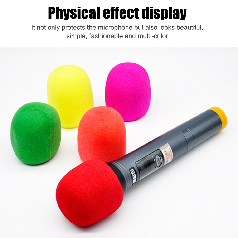 10Pcs Microphone Foam Cover Handheld Stage Windscreen Sponge Cover Foam Protective Cap for KTV DJ Mic Sleeve