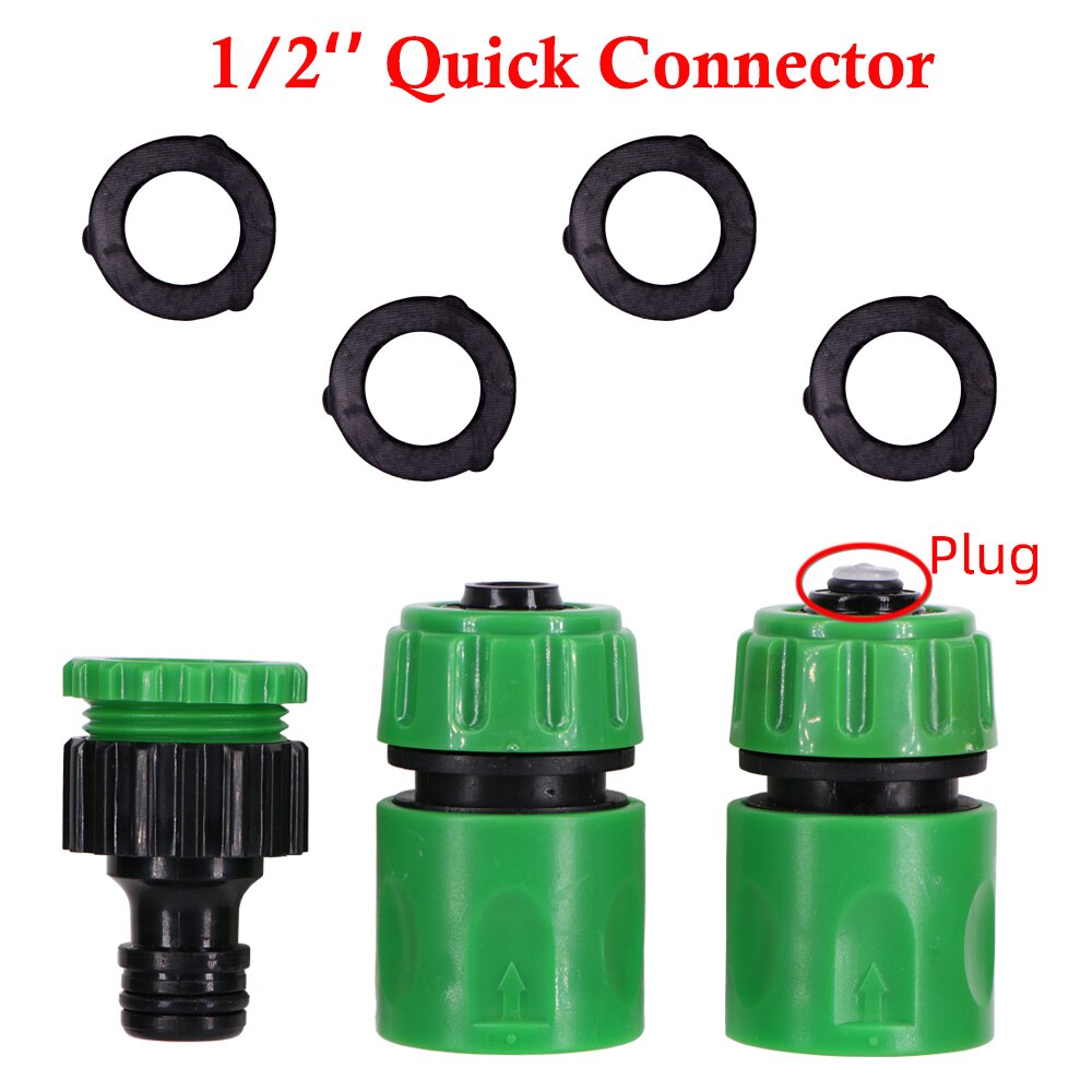 Garden Watering Hose Fitting ABS Quick Connector 1/2" End Double Male Hose Coupling Joint Adapter Extender for 16mm Tubing Pipe: G