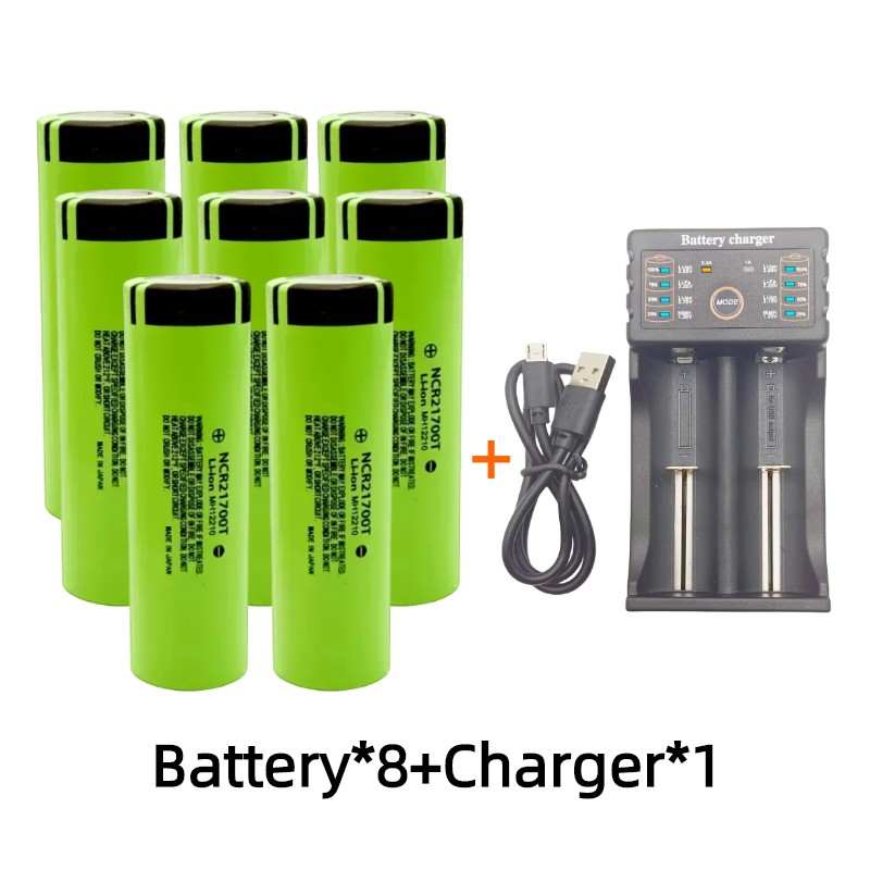 Akumulator 21700 Akumulator 3,7 V 4800 mAh 50 A Mocne akumulatory litowo-jonowe o wysokim stopniu rozładowania do elektronarzędzi + ładowarka