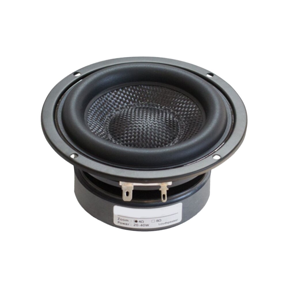 4 Inch Subwoofer Speaker Unit HIFI 4 8 Ohm Fiberglass Woven Basin Low Frequency Bass Loudspeaker Magnetic Speakers For Home: Round 4 ohm speaker