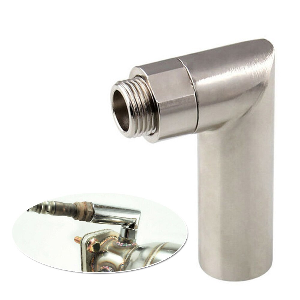 1pc M18*1.5 Car Catalytic Converter O2 Oxygen Sensor Angled Extender Extension Spacer 90 Degree CEL Fix Sensor Adapter 76mm