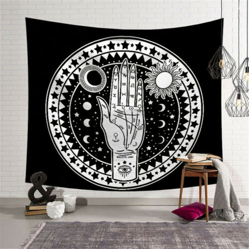 Tapiz de Mandala indio para colgar en la pared, colcha Hippie, decoración de arte gitano