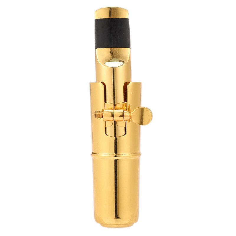 Alto Saxophone Mouthpiece - Gold Plated Metal - Includes Cap & Ligature