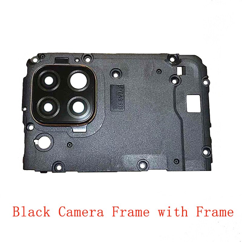 Vetro dell&#39;obiettivo della fotocamera posteriore posteriore con supporto per cornice castone per pezzi di ricambio di riparazione di ricambio Huawei P40 Lite: Black Frame Frame