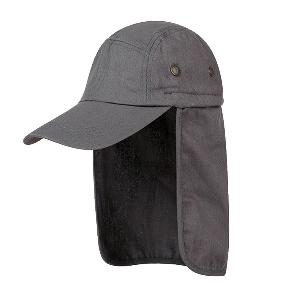 Cappelli da sole cappelli con patta protezione solare UV a 360 gradi cappello da sole estate uomo donna cappellino con visiera parasole collo pieghevole cappello da testa per la pesca: Grey