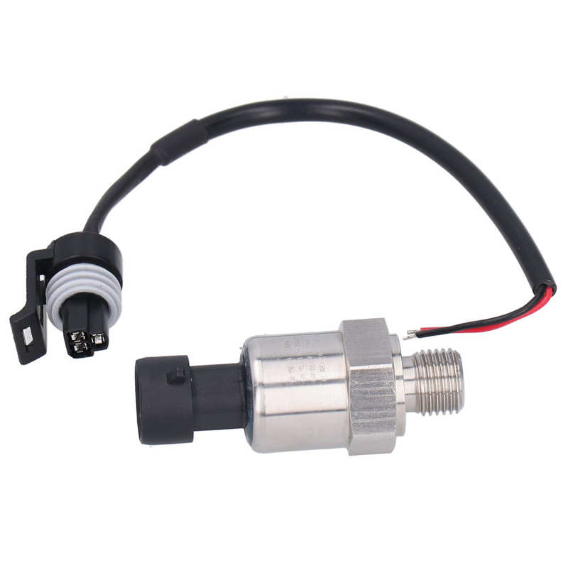 Pressure Sensor Transmitter Transducer Sender 1/4in Interface Water Air Oil Medium DC12-24V Water Pressure Sensor