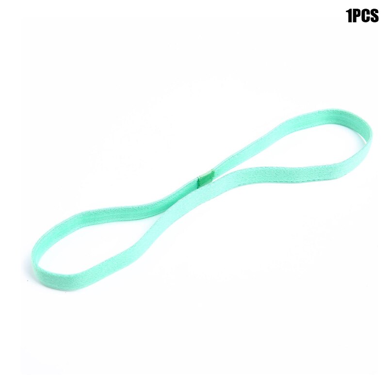 1pcs Head Band Head Wrap Ponytail Holder Elastic Solid Color Hair Rope Band NIN668: olive green