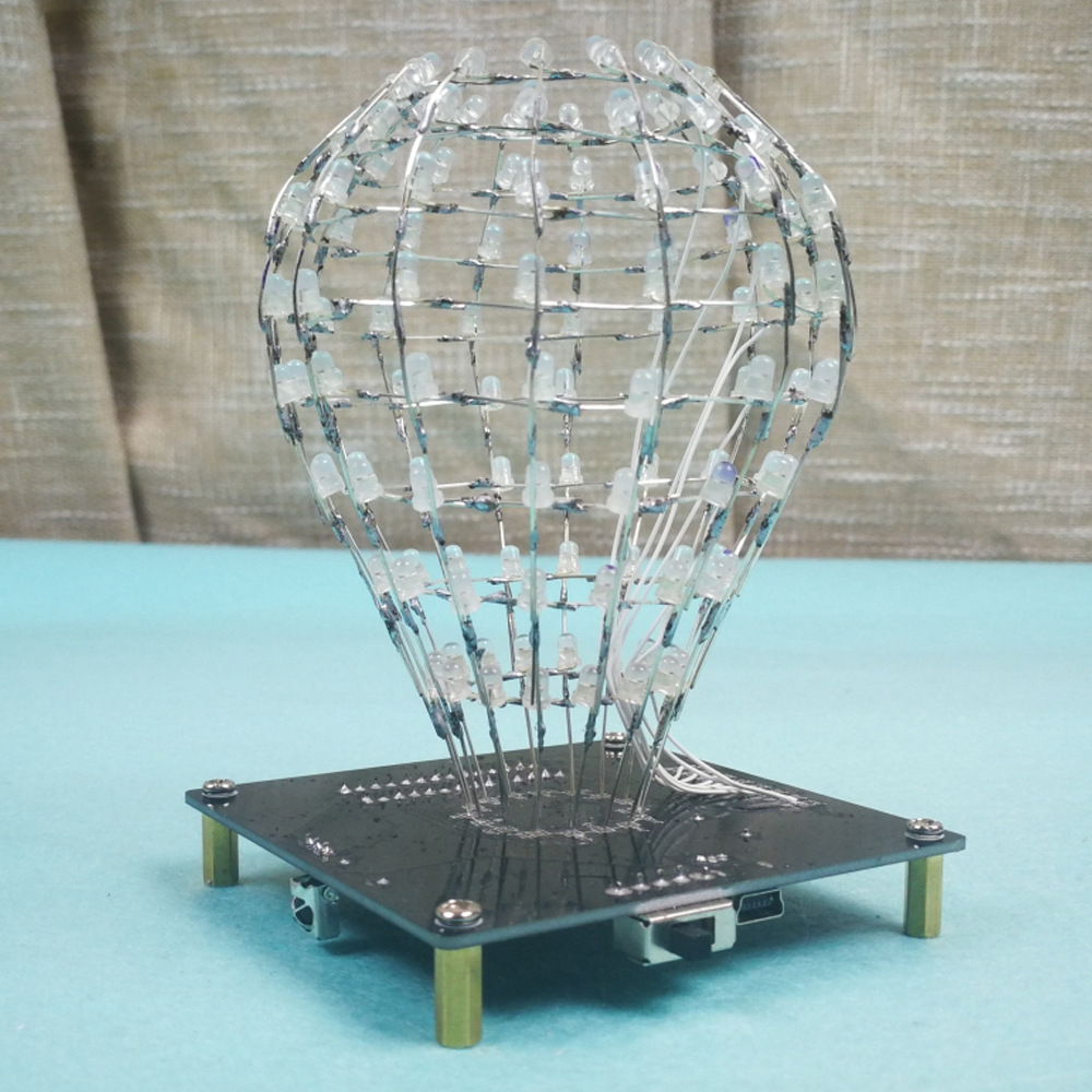 Diy Elektronische Kit Led Licht Kubus Bal Multicolor 16 Soort Knipperende Modus Remote Gecontroleerd Circuit Leren Solderen Onderwerp