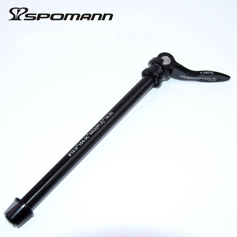 SPOMANN 12*142mm vtt roues avant arrière à travers l'essieu en alliage d'aluminium VTT brochettes accessoires de vélo à dégagement rapide