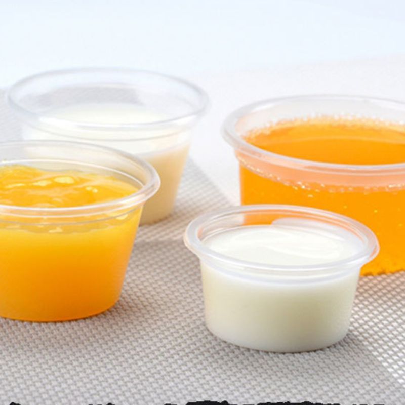 50 stuks Wegwerp Cups Set Van 180ml Saus Pot Container Jello Shot Cup Slime Opslag Met Deksel Voor Ketchup