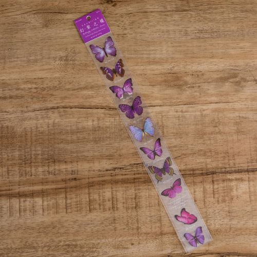 Sommerfuglesamler-serie maskering washi tape retro dekorativt selvklæbende tape gør-det-selv scrapbog klistermærke etiket papirvarer: 02