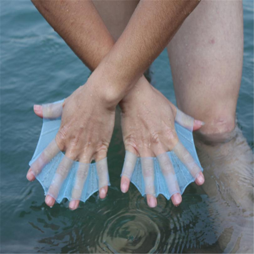 CKAHSBI Schwimmen Silikon Fins Getriebe Hand Web Flippers Silikon Handschuhe Männer Schwimmhäuten Training Handschuhe Frauen Für Schwimmen S-L 1 Paar