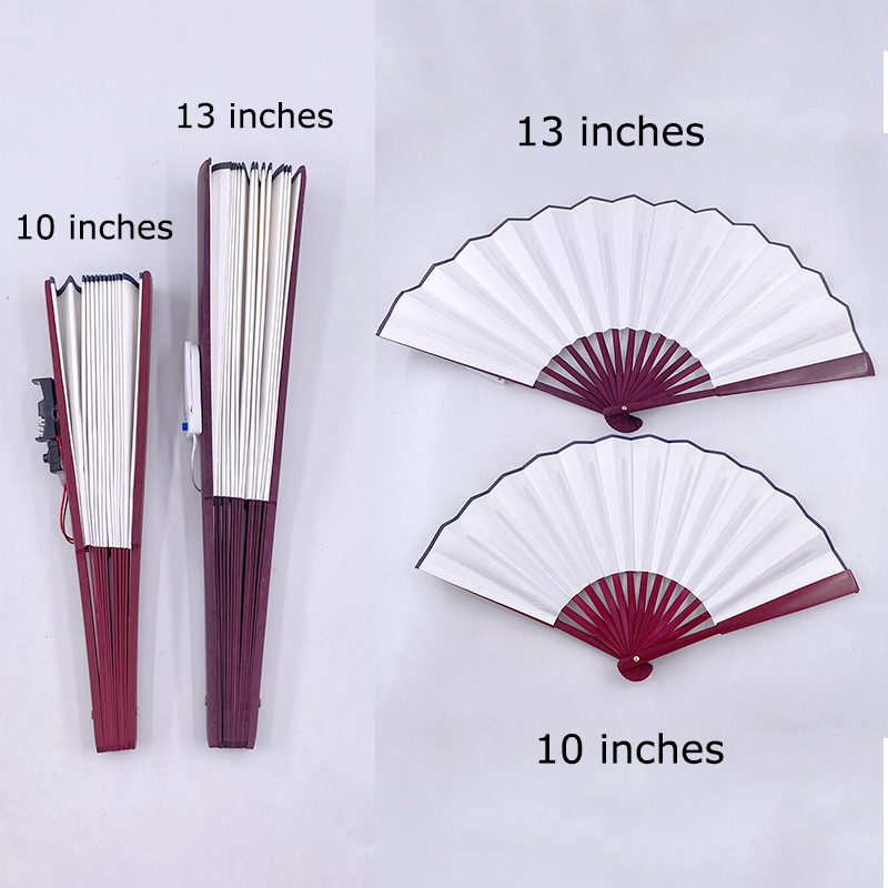 10inches Glow Folding LED Fan Dancing Light Fan Night Show Halloween Christmas Rave Accessories Carnival Supplies Dance Hand Fan