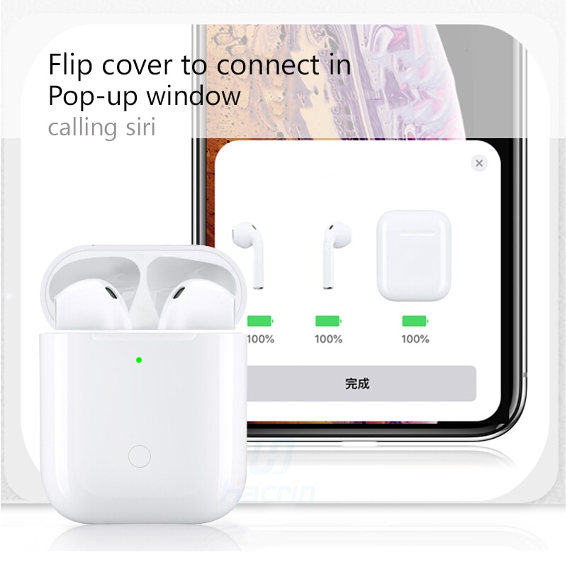 Wireless Charging Case For AirPods With Pairing Pop up Windows Qi Charger Replacement For Air pods 1 2 Airpod Charging Case Box