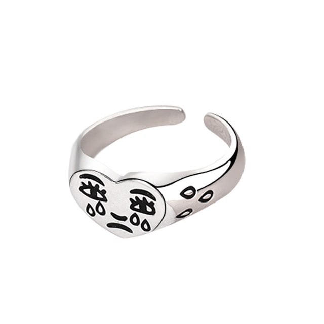 retro Pfau Frosch Ring Männer Frauen Legierung Ringe Ebene FlüGel Hüfte hüpfen Felsen Schmuck Resizable: blass rosa grau