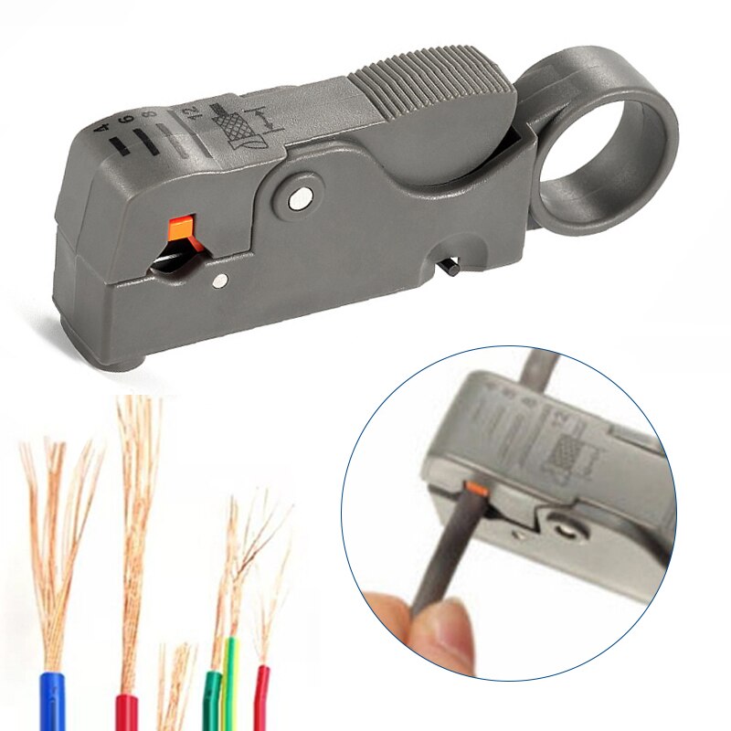 Coaxiale Kabel Krimptang Geëxtrudeerde Gaas Tang F Kop Tang Roterende Stripper Krimptang Videokabel Elektricien Gereedschapsset