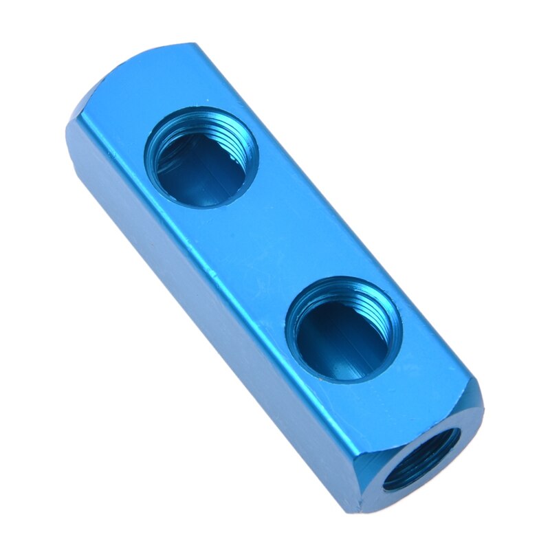 1/2"PT Air Pneumatic 2 Ways 5 Thread Ports Aluminum Manifold Block Splitter