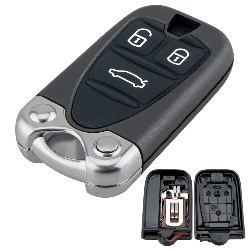 Clé télécommande de remplacement à 3 boutons, lame non découpée, pour Alfa Romeo 159 Brera156 Spider