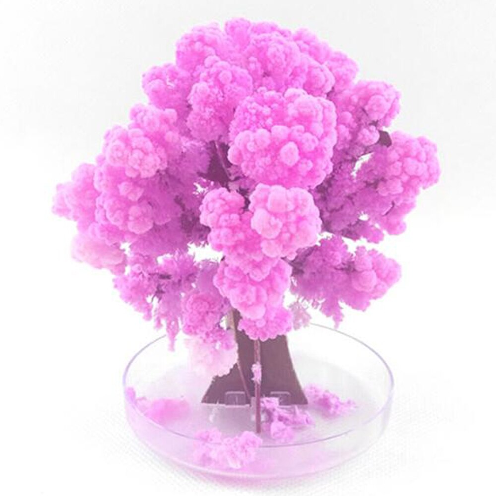 90mm H Visuellen Magie Künstliche Sakura Bäume Dekorative Wachsenden DIY Papier Baum Neuheit Baby Spielzeug Blume Heißer Erkunden wissenschaft: Ursprünglich Titel