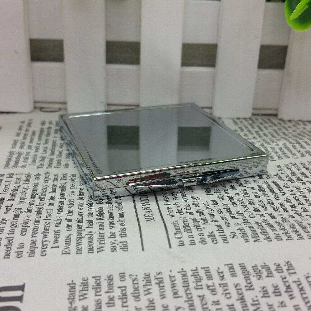 10 stk/parti sublimering metal blank makeup spejl til diy varme termisk transfer print blank håndværk: M01