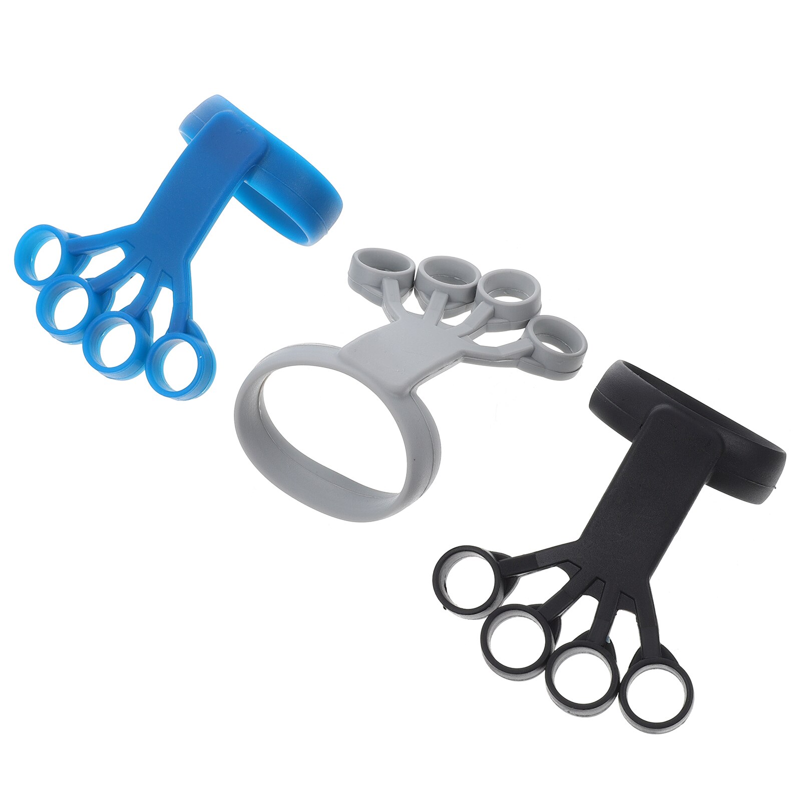 3pcs Silicone Finger Grips Hand Strength Rehabilitation Device for Pianist