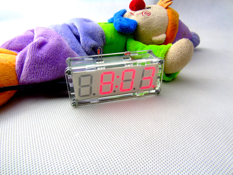 LED electronic clock production kit DIY51 single-chip digital clock parts: Red