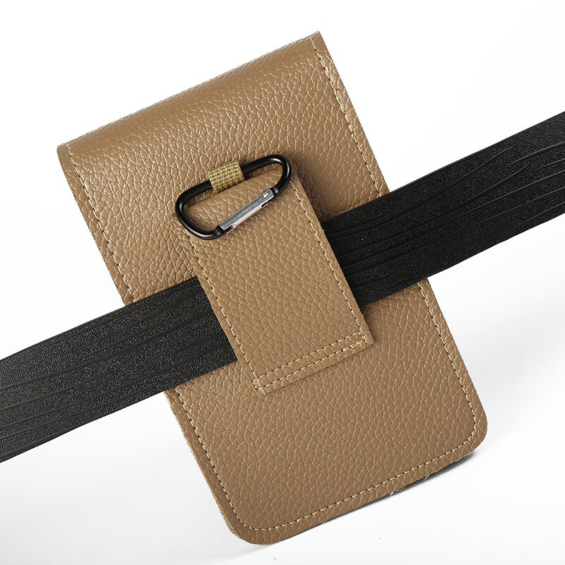 Men Cellphone Loop Holster Case Belt Waist Bag Props PU Leather Purse Phone Wallet Waist Bag Wallet Card Holder