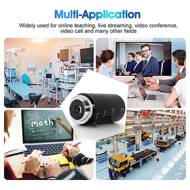 6-60Mm 1/3 Inch CS Camera Lens F1.6 Manual Zoom Industrial Lens For CCTV CCD Camera Manual Iris Lens Replacement