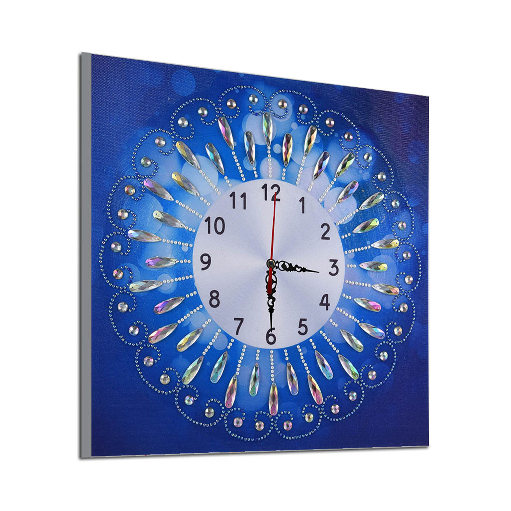 Reloj de pared de punto de cruz con pintura de diamantes Forma especial DIY 5D, manualidades con bordado de diamantes, decoración de lienzo, reloj, recién llegado 325