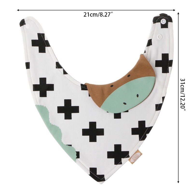 Reusable Washable Cotton Baby Bibs Burp Cloth Print Arrow Wave Triangle Bibs Cotton Adjustable Baby Meal Bib Infant Bibs