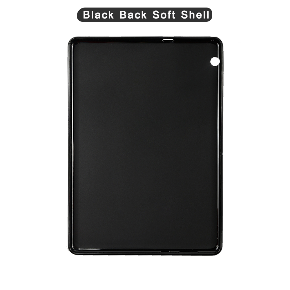 Coque de protection pour tablette Huawei MediaPad T3 10, 9.6 pouces, support rabattable, étui intelligent Transparent pour tablette Huawei T3 9.6 AGS-L09/L03/W09: Black Soft Shell