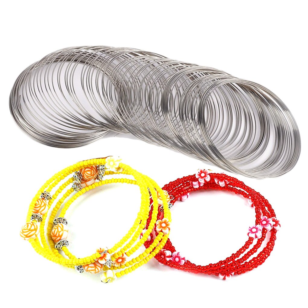 100 Cirkels Sieraden Wire Bangle Armband Maken Kralen Wire Wrap Diy Sieraden Maken Ketting Geheugen Koord