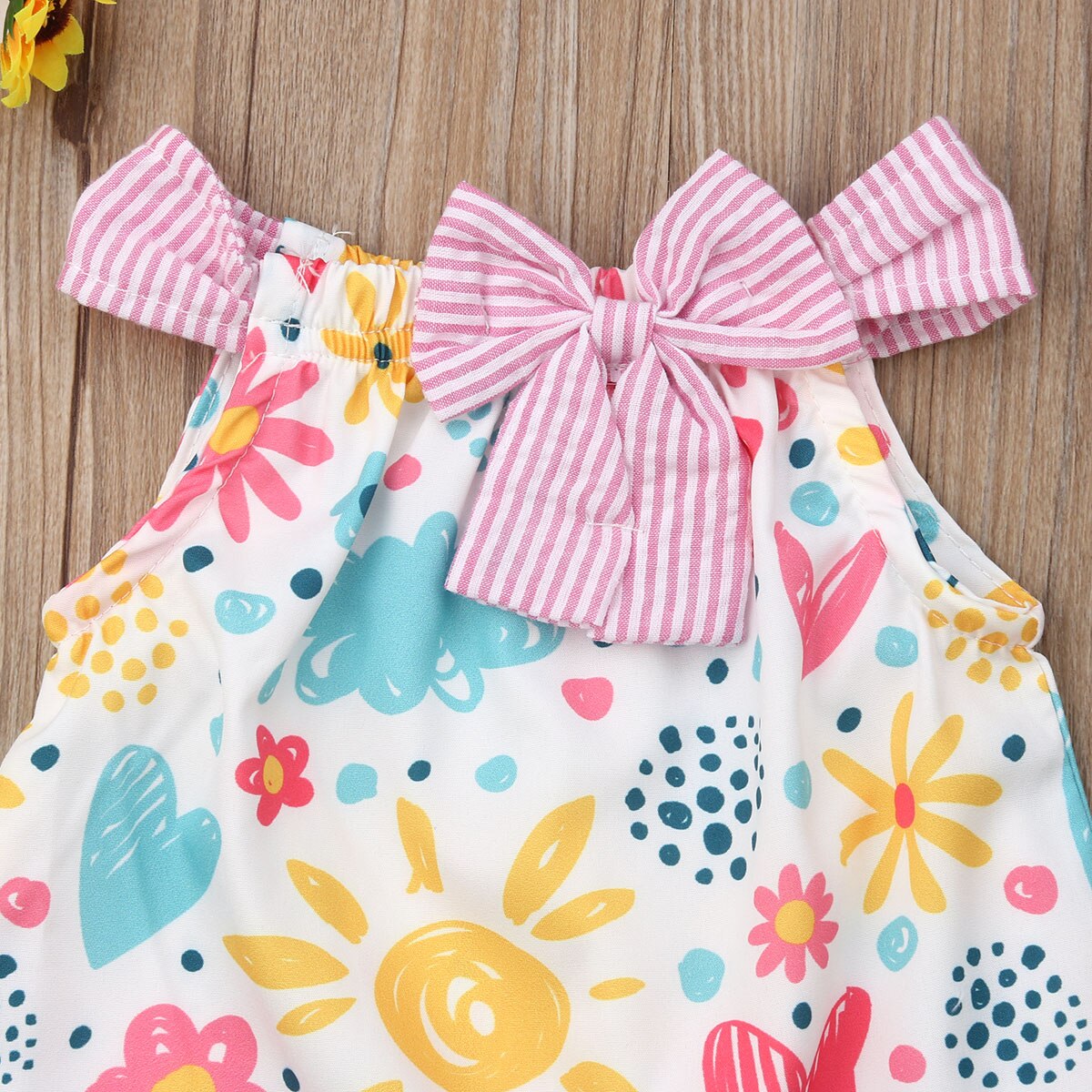Zuigelingen Kids Baby Meisje Kleding 2 Stuks Mouwloze Bloemenprint Tops Jurk + Shorts Outfits Zomer 0-24M