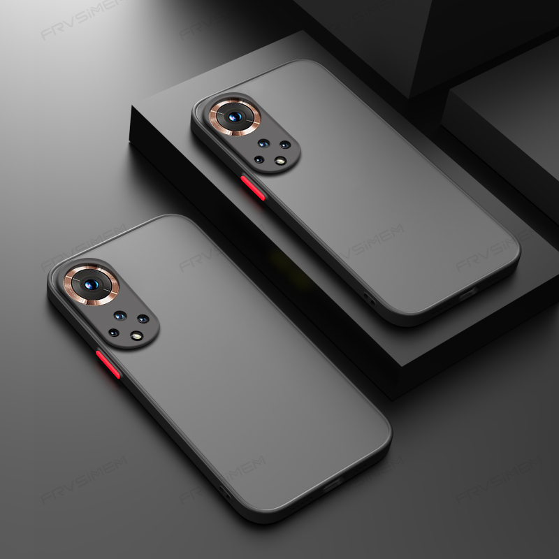 Schutzhülle aus weichem tpu und hartem pc mit linsenschutz, matt, für huawei honor 50 / 50 Profi: Ehre 50 / Schwarz