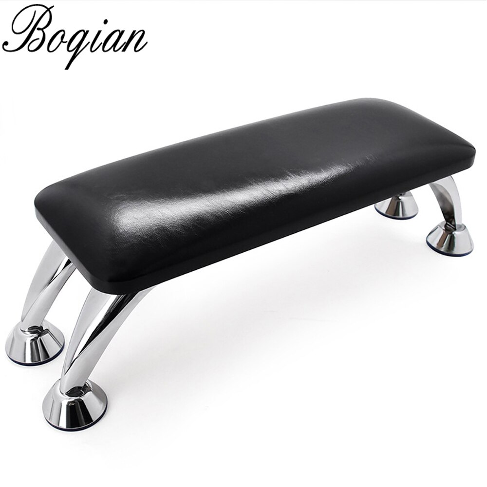 Bqan Nail Hand Kussen Nail Lederen Hand Kussen Rest Manicure Gereedschap Tafel Hand Kussen Kussen Houder Armleuningen Nail Art Stand bureau: black
