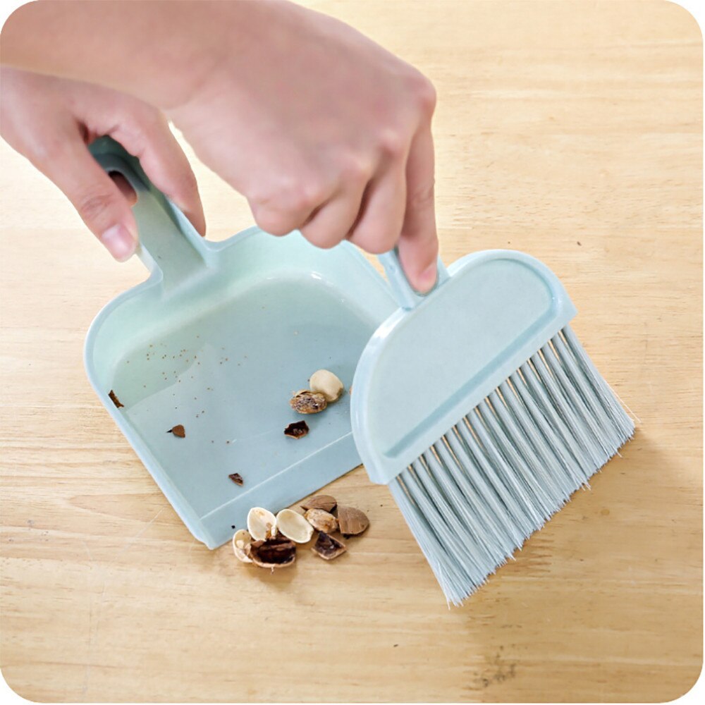 Magic Broom Mini Desktop Sweep Cleaning Brush Small Broom Dustpan Set Broom Dustpan Handle Household Cleaning Sweeper Broom #45