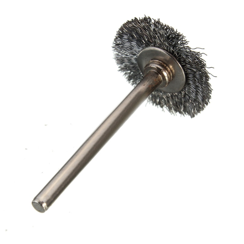 10 pcs/set 22mm Steel Wire Wheel Brush Silver Color Steel Wire Brush Drill Buit For Rotary Grinder Tool Cleaning Polishing Brush