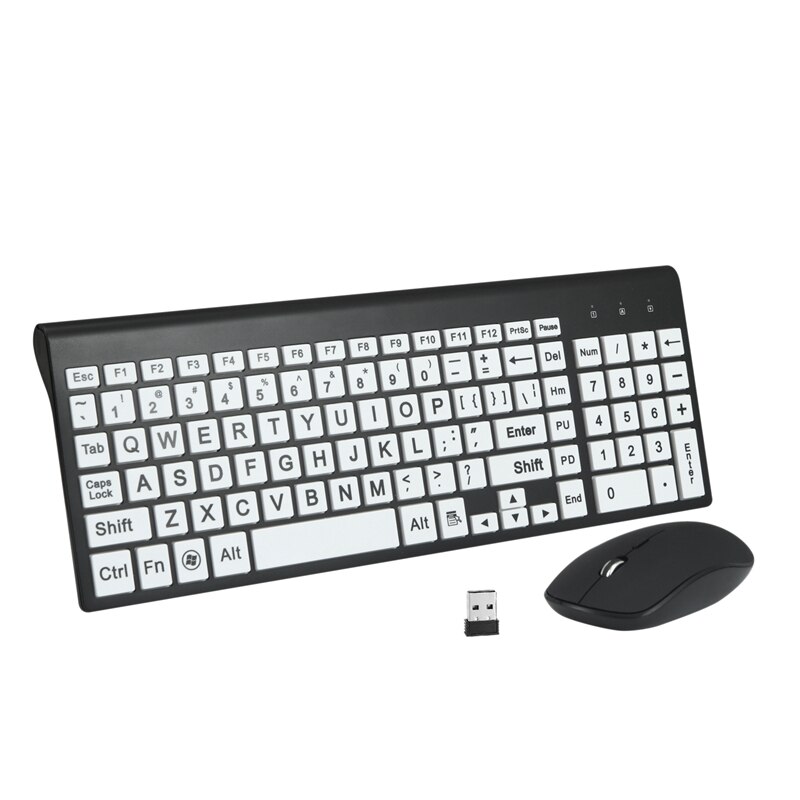 kabellos Tastatur Maus 2,4G USB Ergonomische Kompakte FlüStern Ruhig für PC Computer Notizbuch Laptop, Fenster XP/Aussicht/7/8/10: Ursprünglich Titel