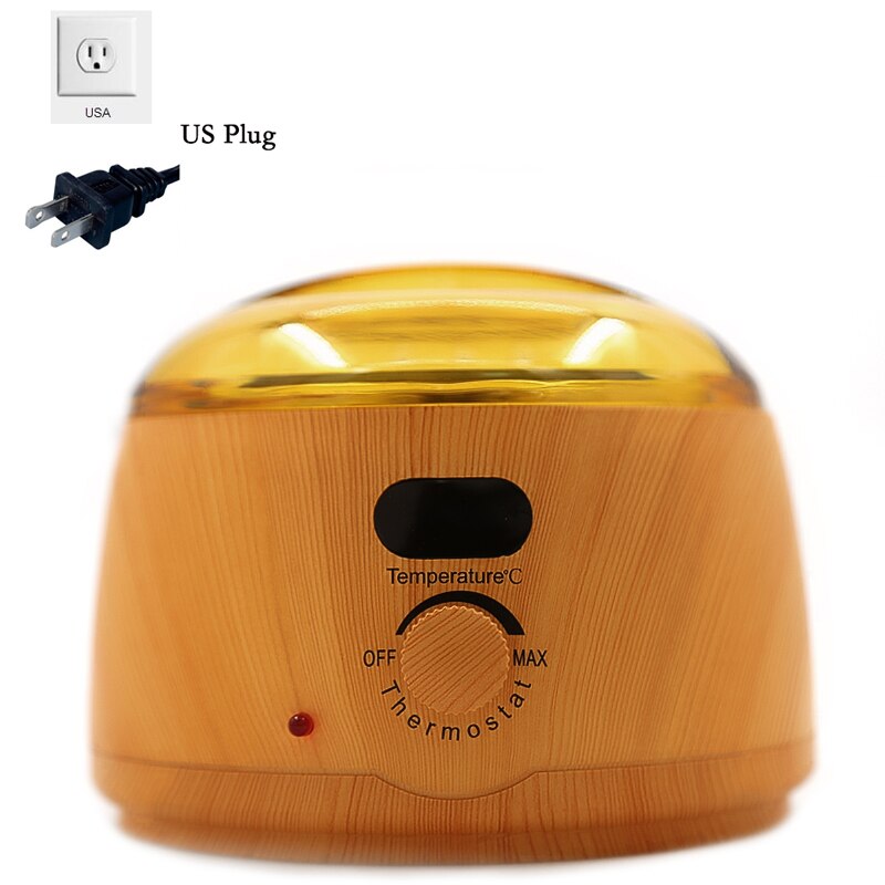 Wax Warmer Wax Heater Paraffine Heater Wax Voor Ontharen Epilator Hand Spa Machine Harde Wax Bonen Ontharingscrème Houtnerf Heater: US Plug