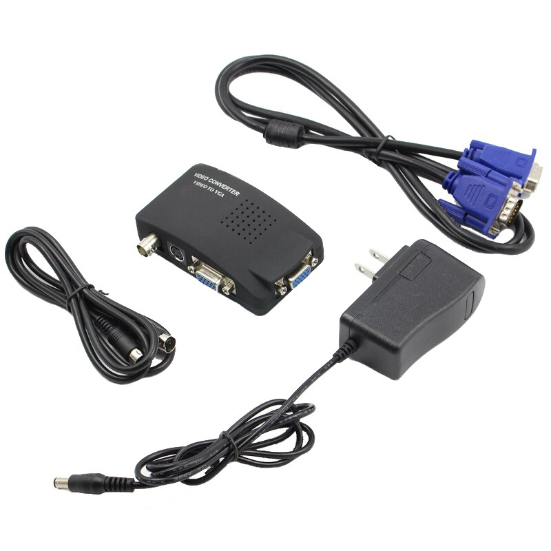 Hoge Resolutie Bnc Naar Vga Converter Video S-Video Adapter Kabel Crt/Lcd Monitor Digitale Switch Box Voor cctv Camera Dvd Dvr Pc