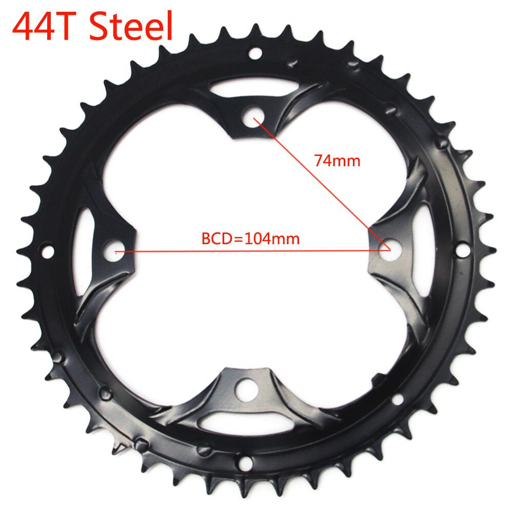 Mtb Fiets Kettingblad Kettingwiel Voor Shimano Universele Crankstel 22T/24T/26T/32T/38T/42T/44T 104BCD 64BCD Bike Chain Wiel 9S 10S: 44T steel