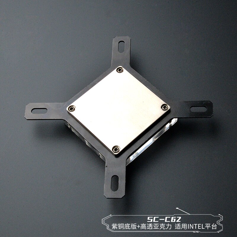 CPU Water Cooling Radiator Block use for INTEL LGA1150 1151 1155 1156 X99 Transparent with RGB Liquid Cooling System