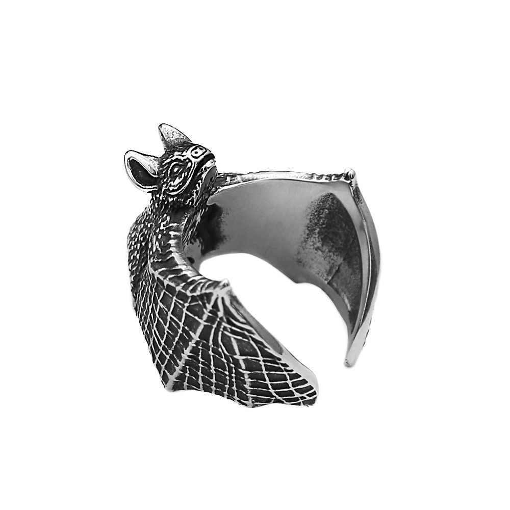 Bague Chauve-Souris Rétro en Acier Inoxydable pour Homme, Anneau Animal, Personnalité, , ix, Ajustable, Bijoux , Directe, SION L
