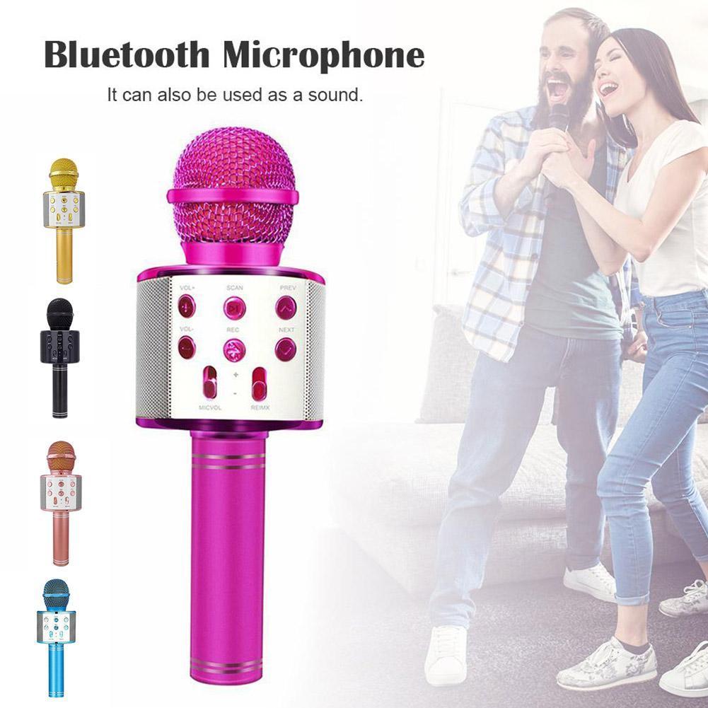 WS858 Bluetooth Microfoon Mobiele Telefoon Draadloze Bluetooth Lied Microfoon K Artefact N6F9