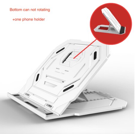 Laptop Stand Cooling Base Foldable Laptop Bracket Tablet Support Cooler Stands Holder with Free phone holder: 1
